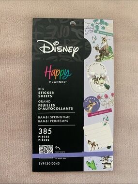 Rare Disney Happy Planner Bambi Springtime Sticker Book 385 pcs NEW